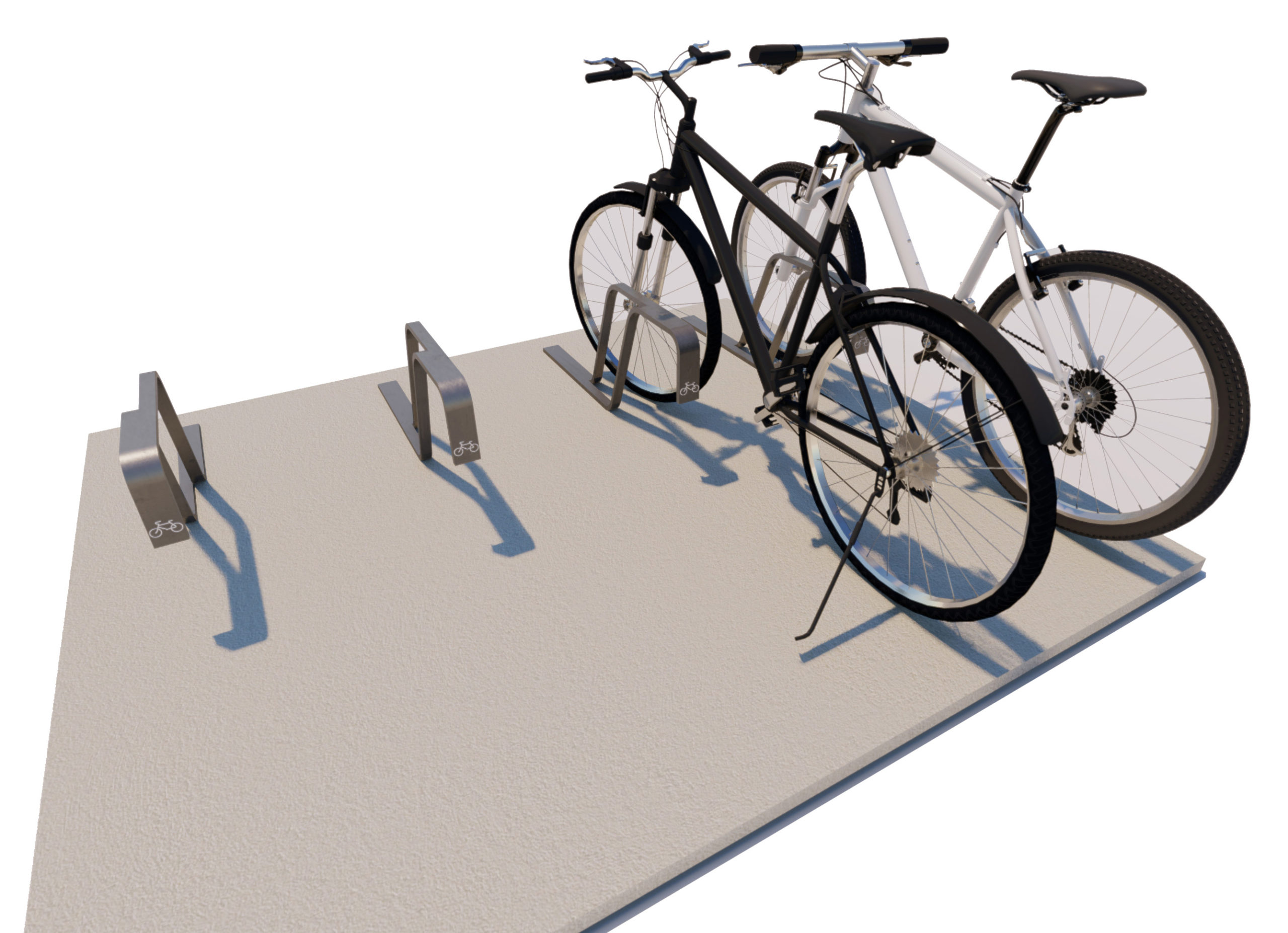 Dots Folded Bollard Bicycle Rack B