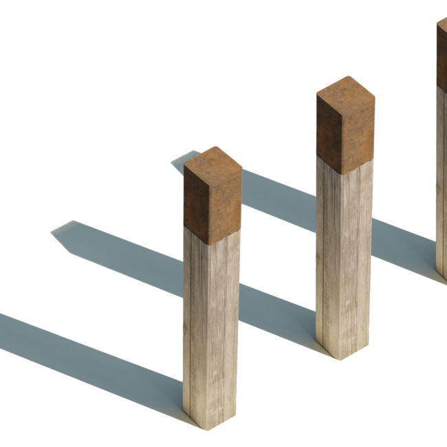 Wood and Steel Bollard